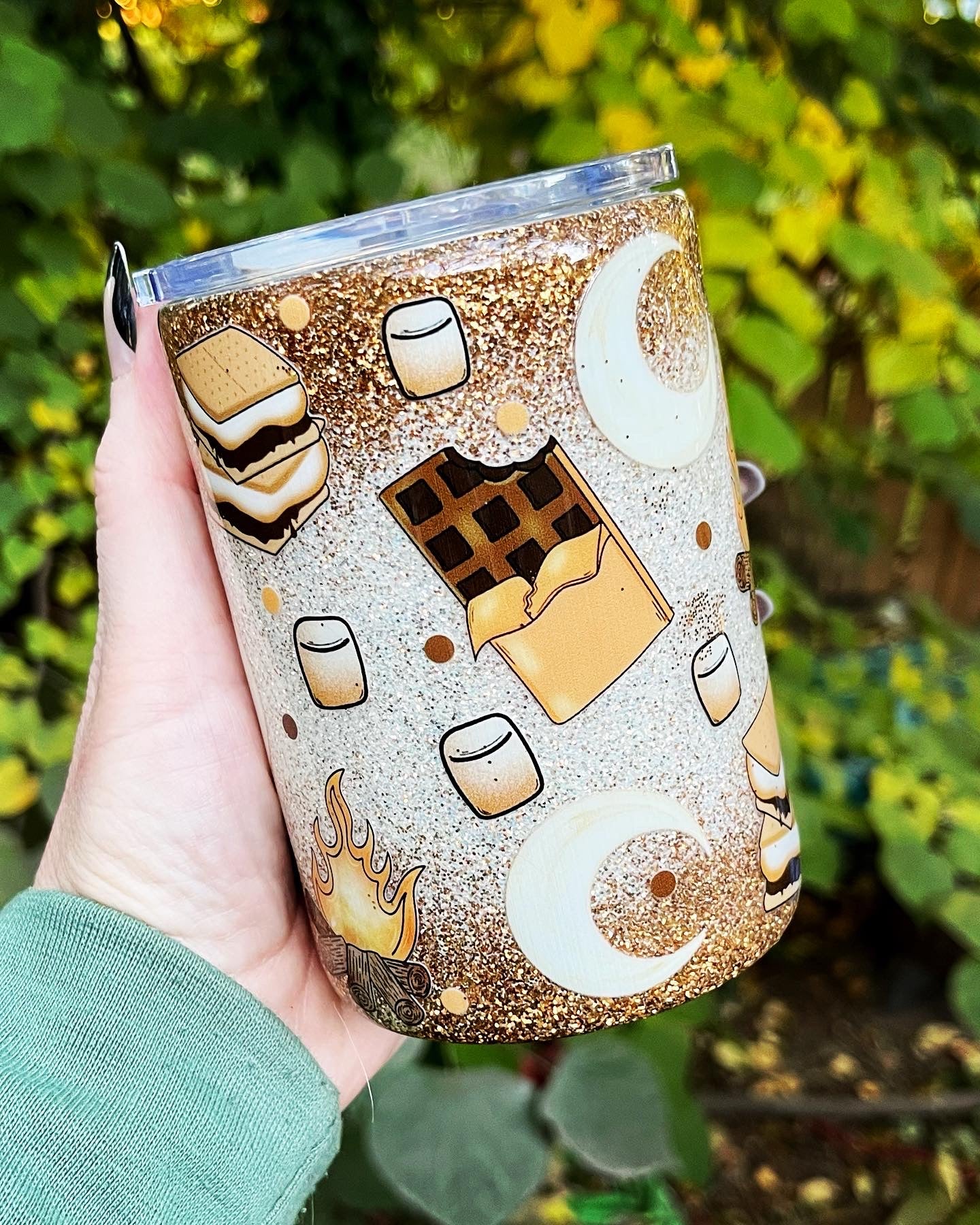 Campfire Smores 12 oz shorty dual lid