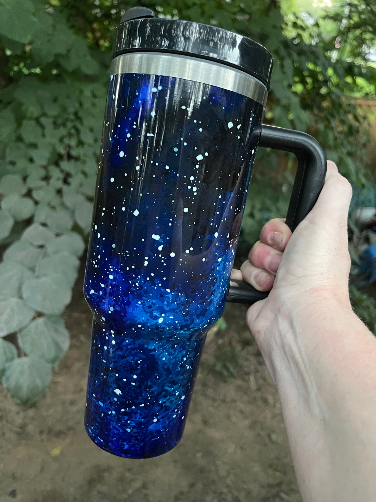 Blue night time 40 oz with handle